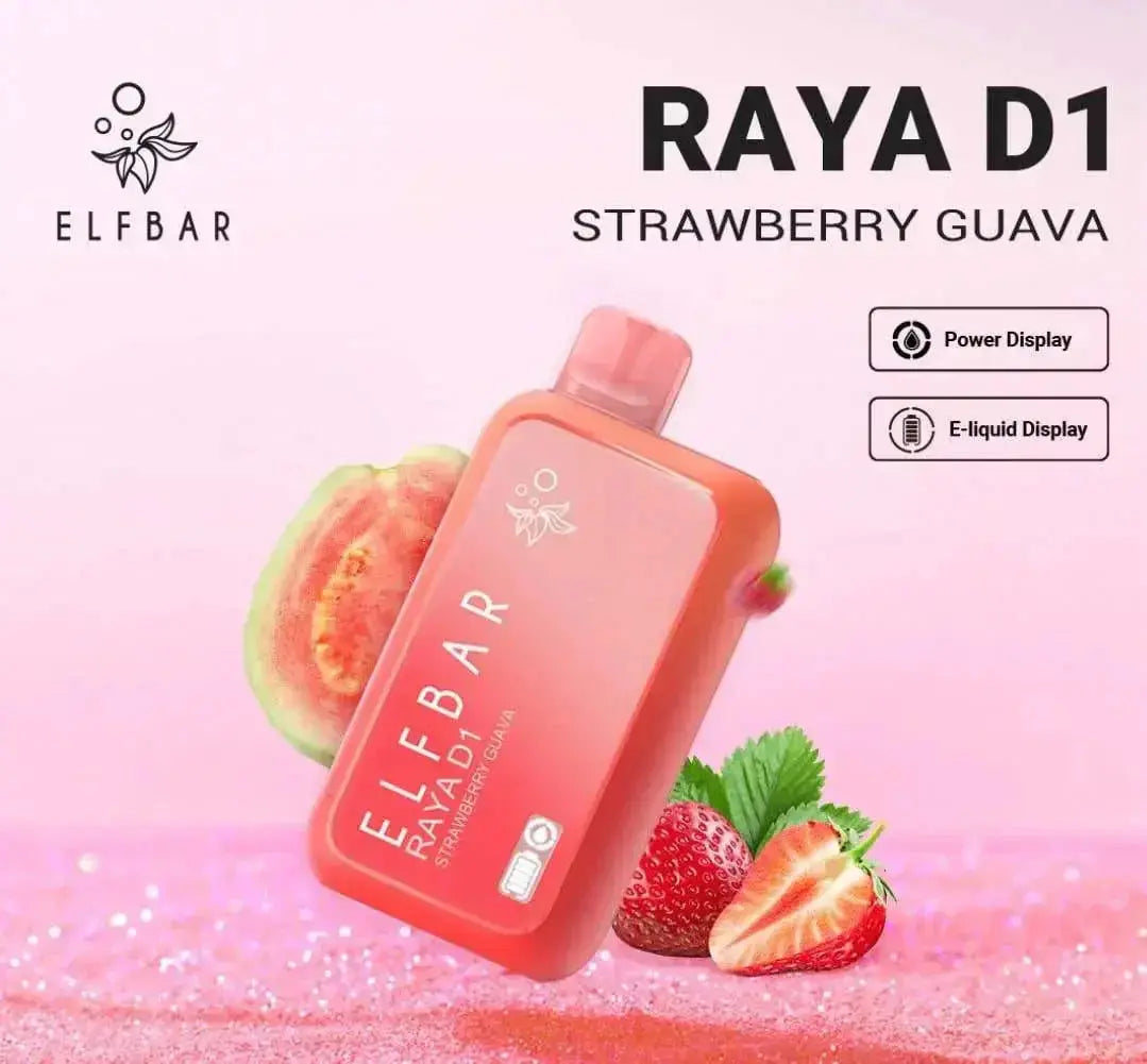 ELF BAR RAYA D1 – Strawberry Guava - Vape Shop Ahmedabad VapeshopAhmedabad