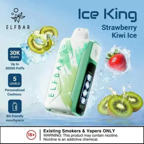 Elf Bar Ice King – Strawberry Kiwi Ice – 30K - Vape Shop Ahmedabad VapeshopAhmedabad