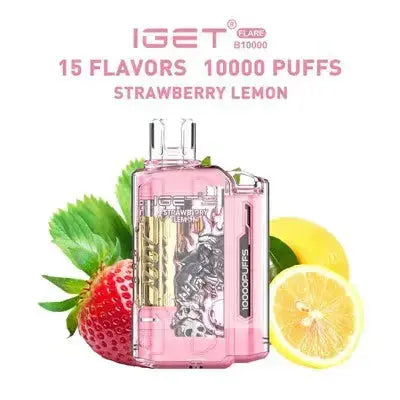 IGET FLARE B10000 – Strawberry Lemon - Vape Shop Ahmedabad VapeshopAhmedabad