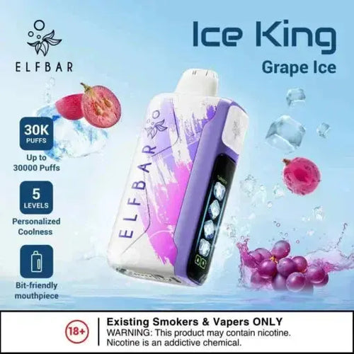 Elf Bar Ice King – Grape Ice – 30K - Vape Shop Ahmedabad VapeshopAhmedabad